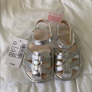 NWT silver sandals